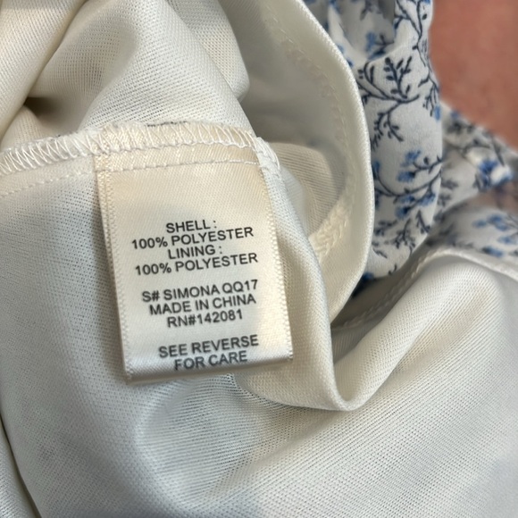 Altar'd State blue and White Flutter Sleeve Mini Sundress size XS. - Picture 7 of 7